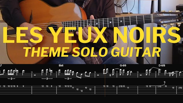 Les yeux noirs - theme solo guitar