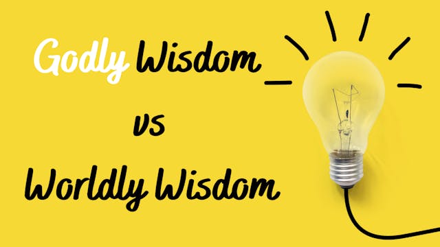 Godly Wisdom vs Worldly Wisdom | Live...