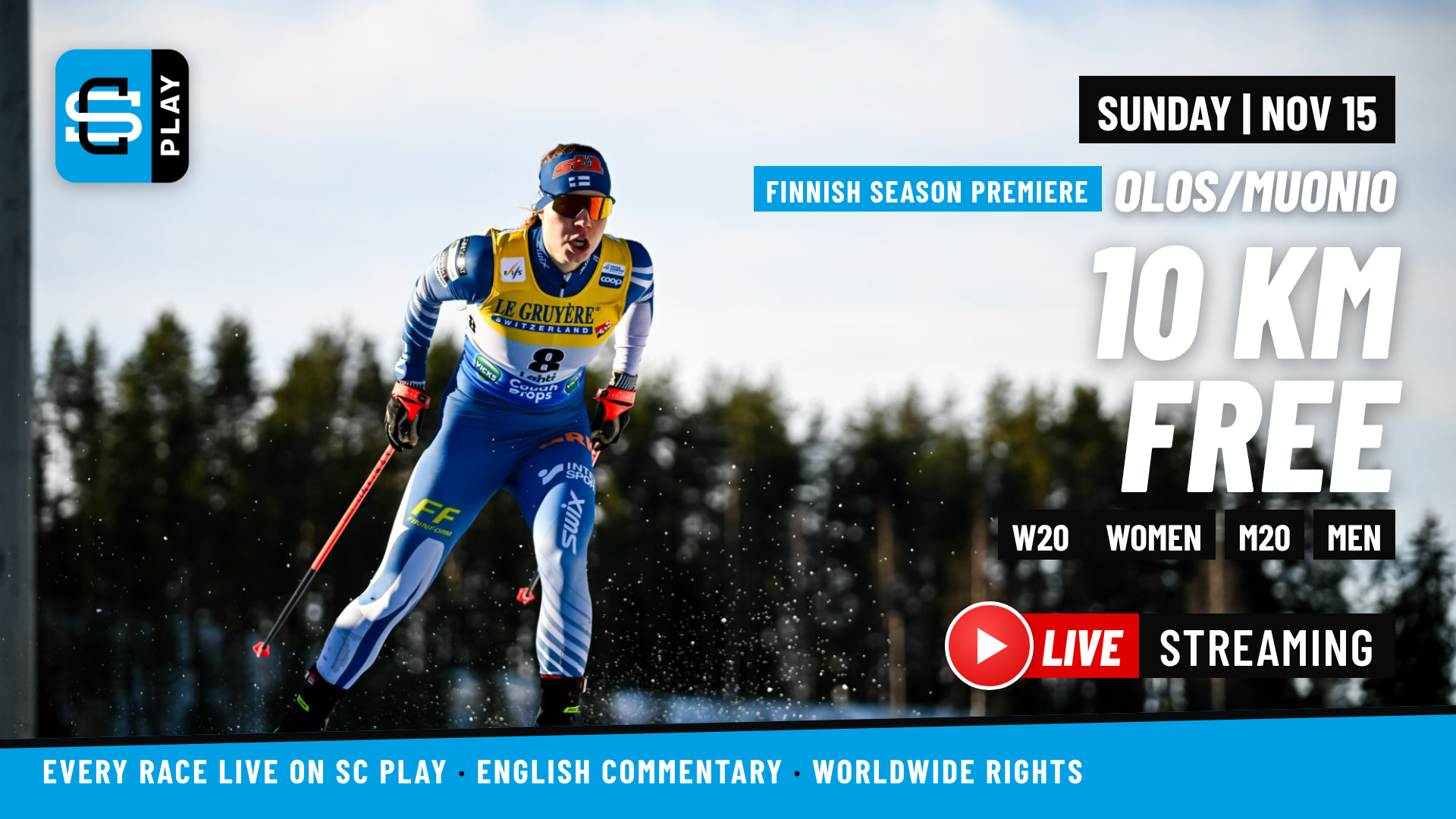 Olos/Muonio Free 10km Men/Women 15th November 2026