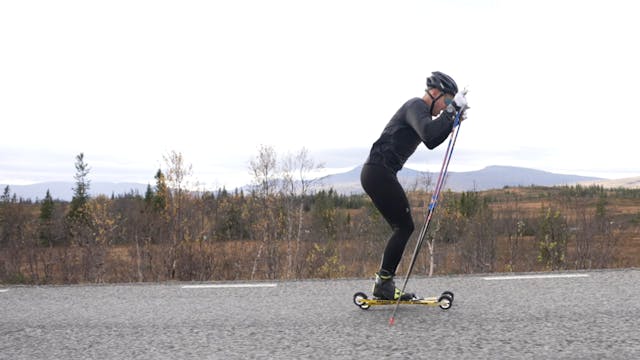 Skate technique roller skis - V2