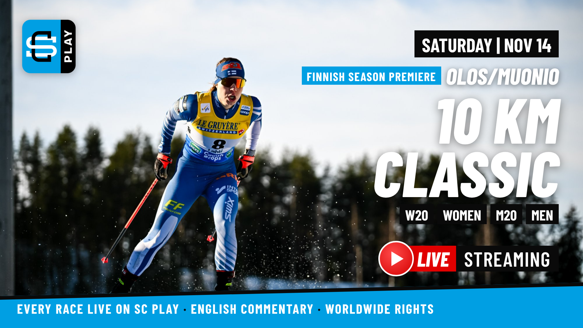 Olos/Muonio Classic 10km Men/Women 14th November 2026