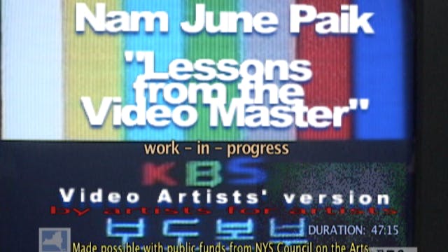 Nam June Paik: Lessons from the Video...
