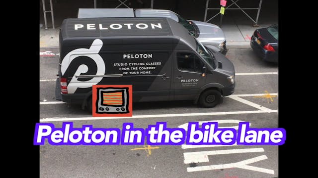 Peloton in the bike lane