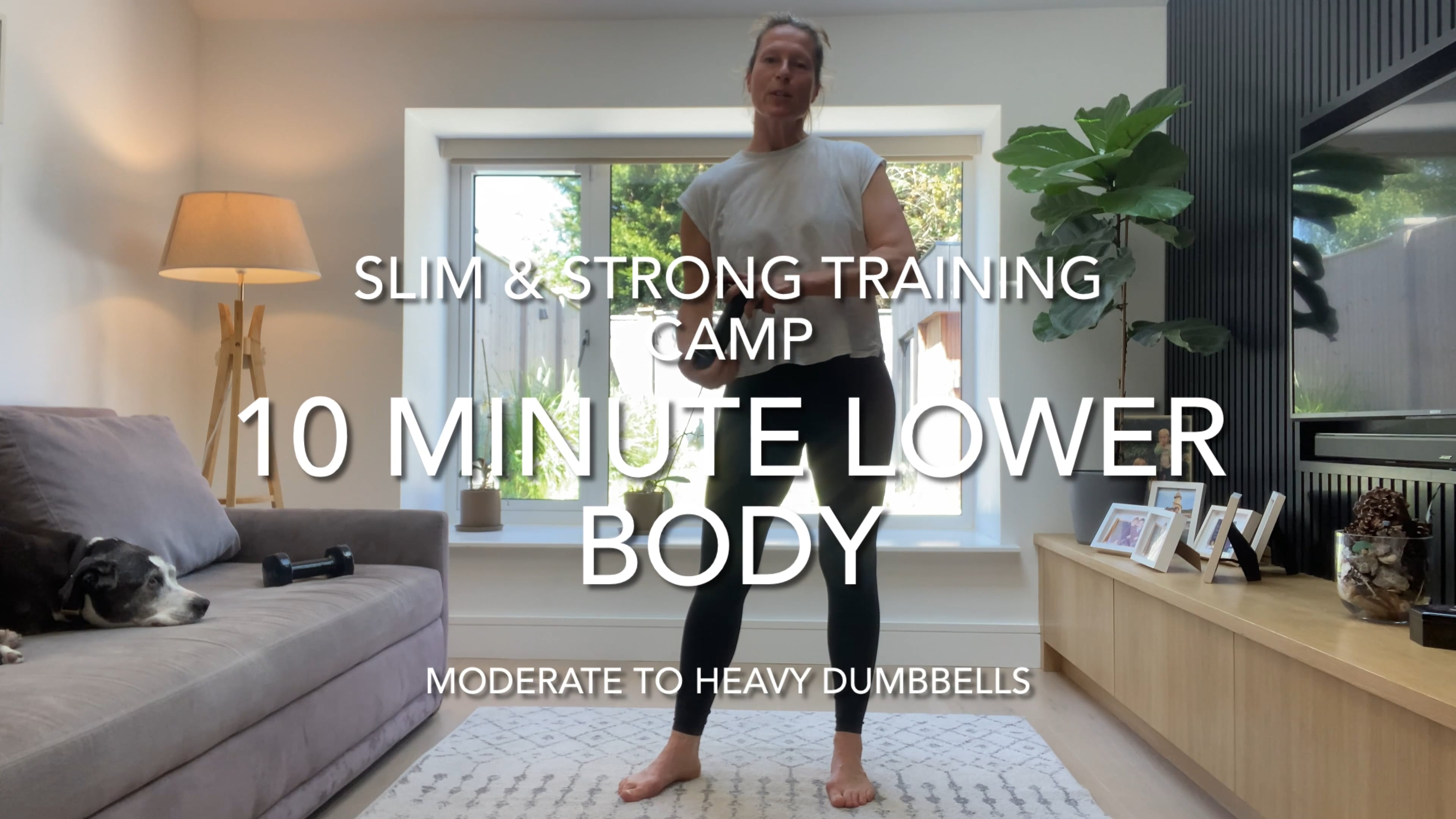 10 Minute Lower Body (moderate to heavy dumbbells)