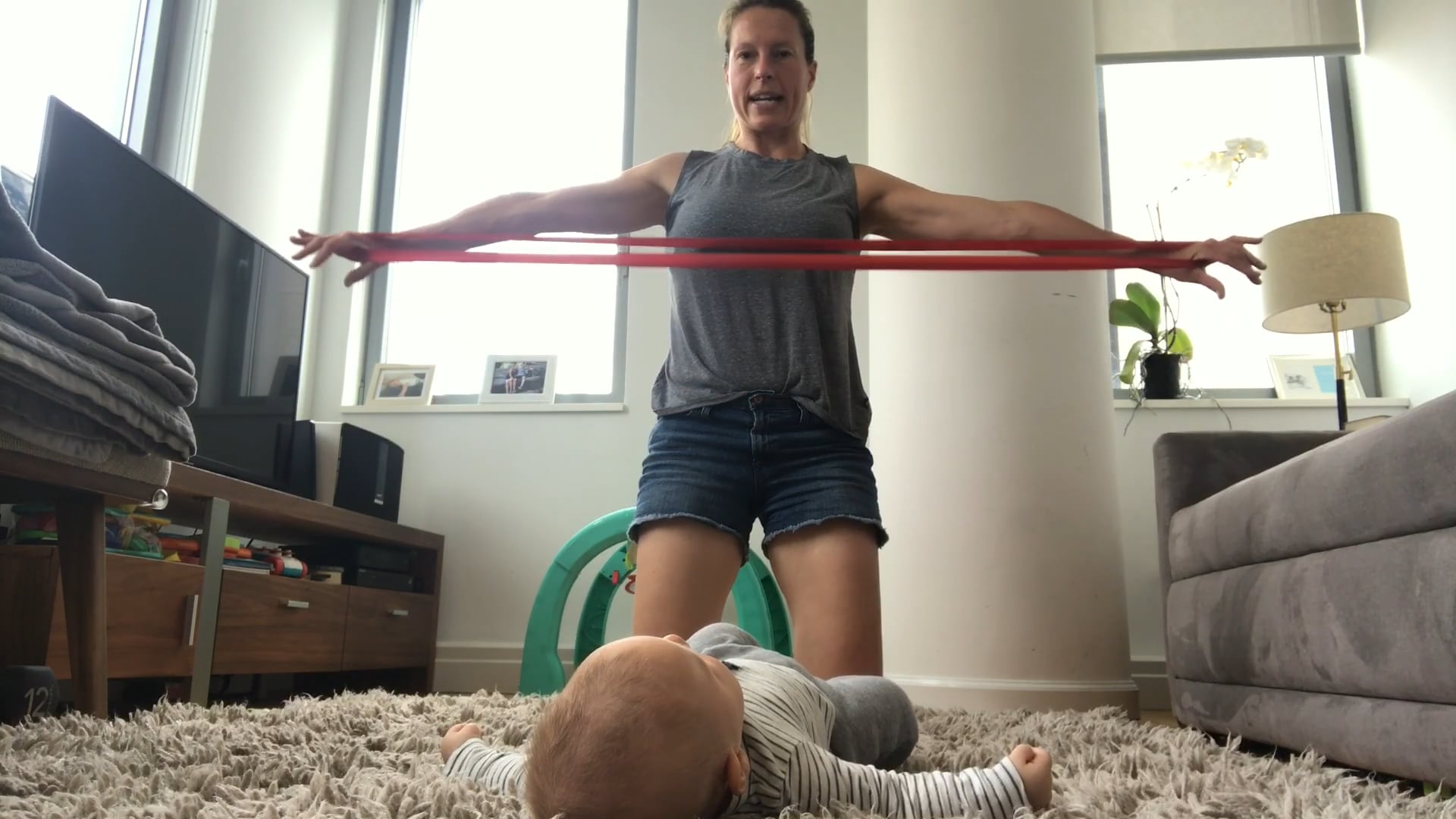 5-Minute Upper Body Workout with long red band