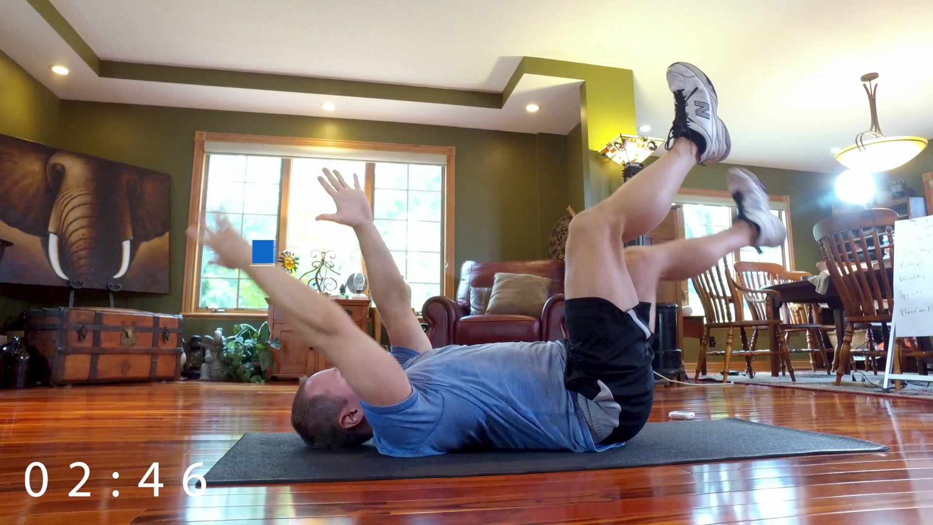 LEGS, CORE and CHEST Living Room Workout