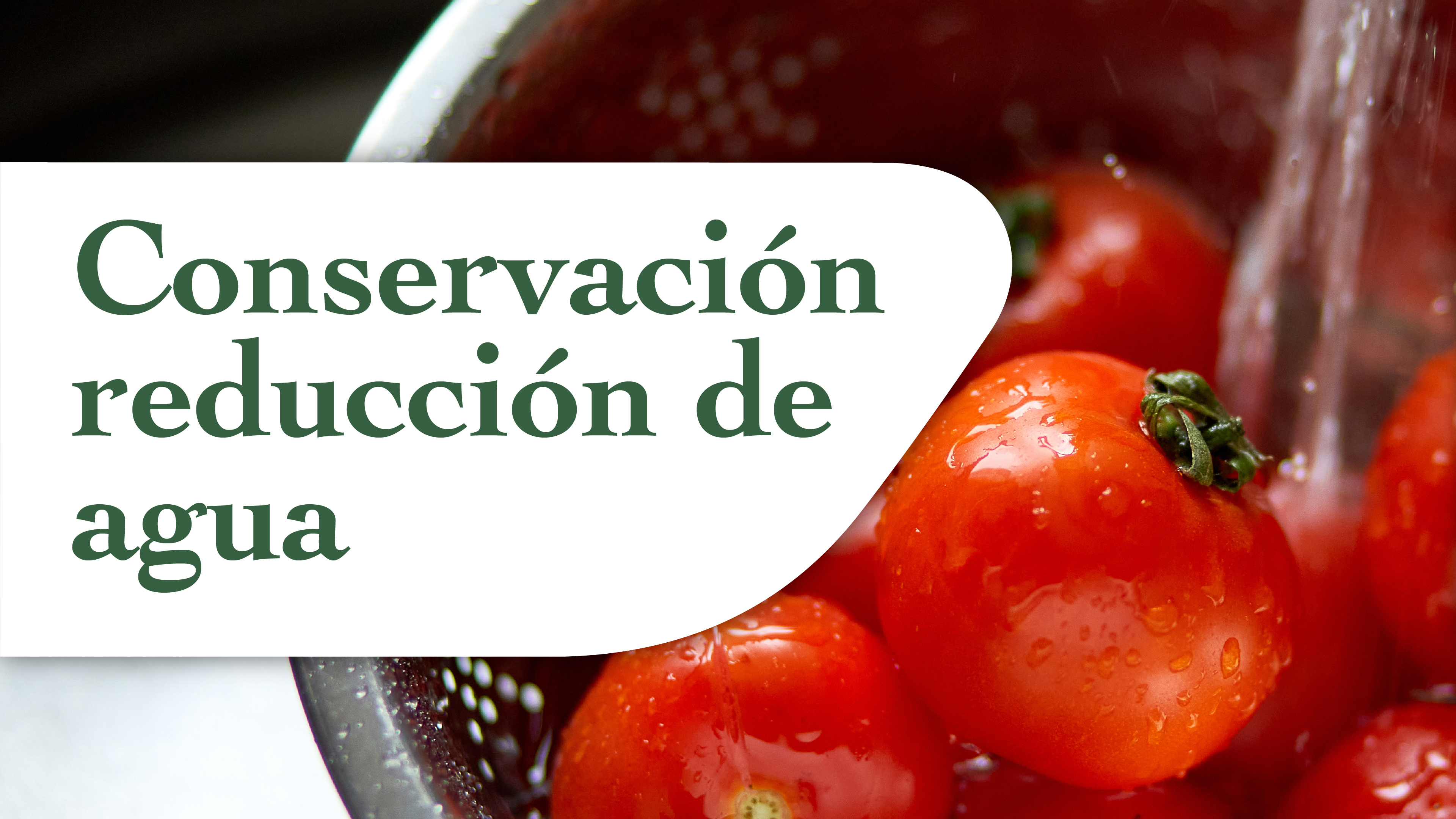 Conservación reducción de agua