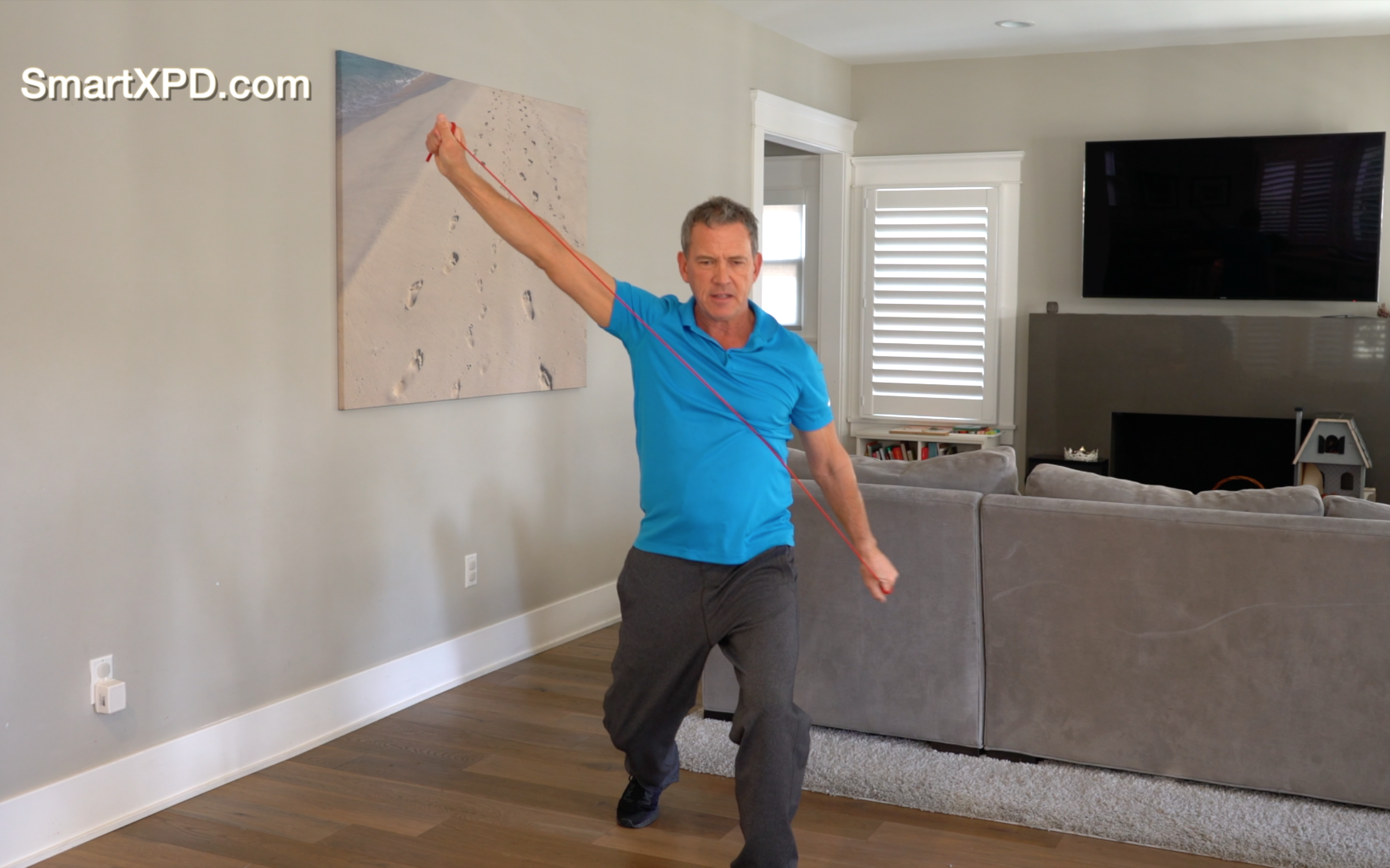 15 Minute Standing Workout with Exercise Tubing