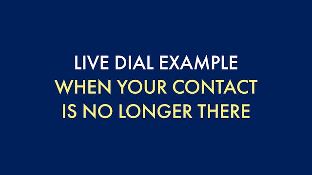 Live Dial: When your Contact Doesn't ...