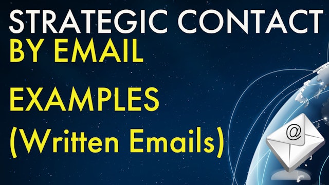 WRITTEN EMAILS - USE THESE!