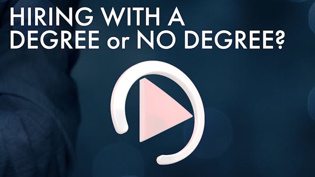 DEGREE or NO DEGREE?