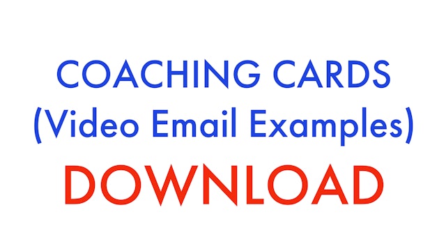 SOAR VIDEO EMAIL COACHING CARDS (Updated: July 2023)