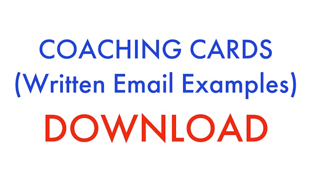 SOAR: WRITTEN EMAIL COACHING CARDS (Updated: March 2023)
