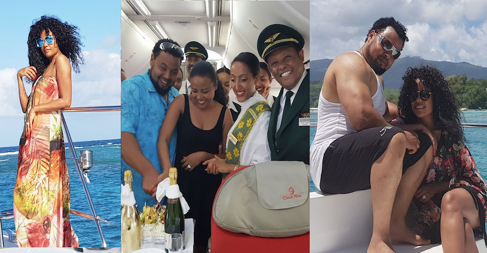 Mekdes Tsegaye from Seychelles to Addis via Ethiopian Airlines