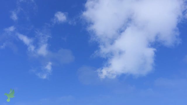 Blue Sky with Piano Music & Birds