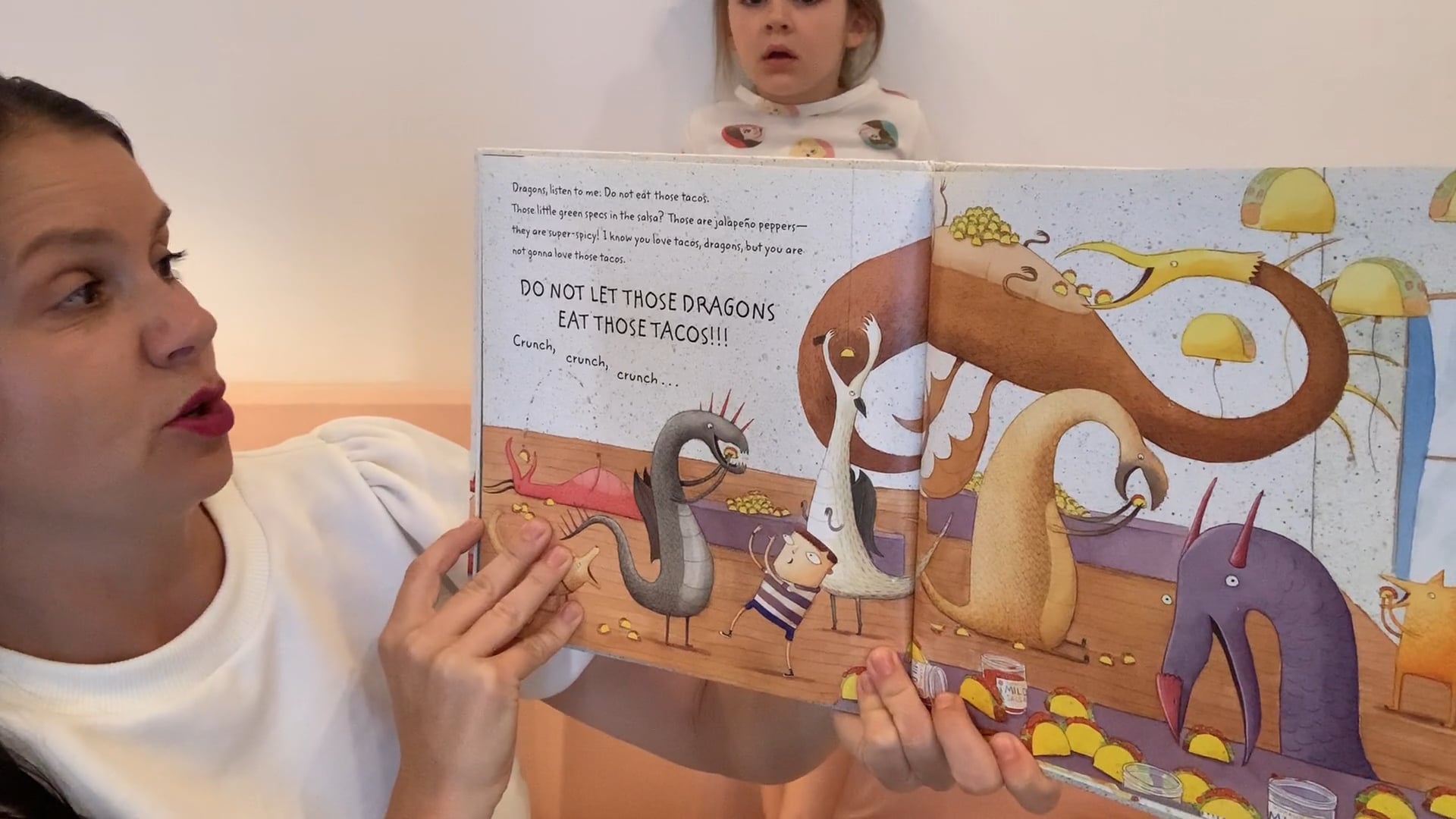 Miss Sophie reads Dragons Love Tacos