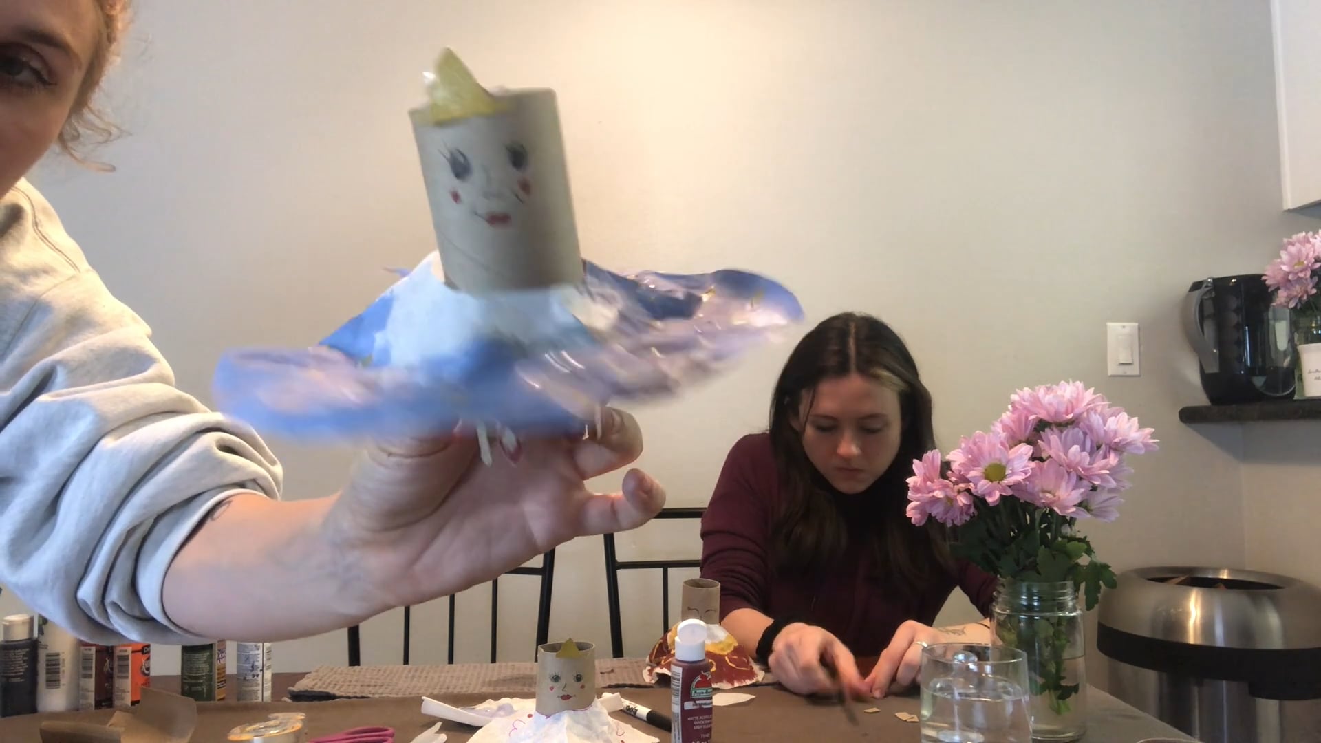 Toilet Paper Roll Ballerinas with Miss Annie and Miss Grace!