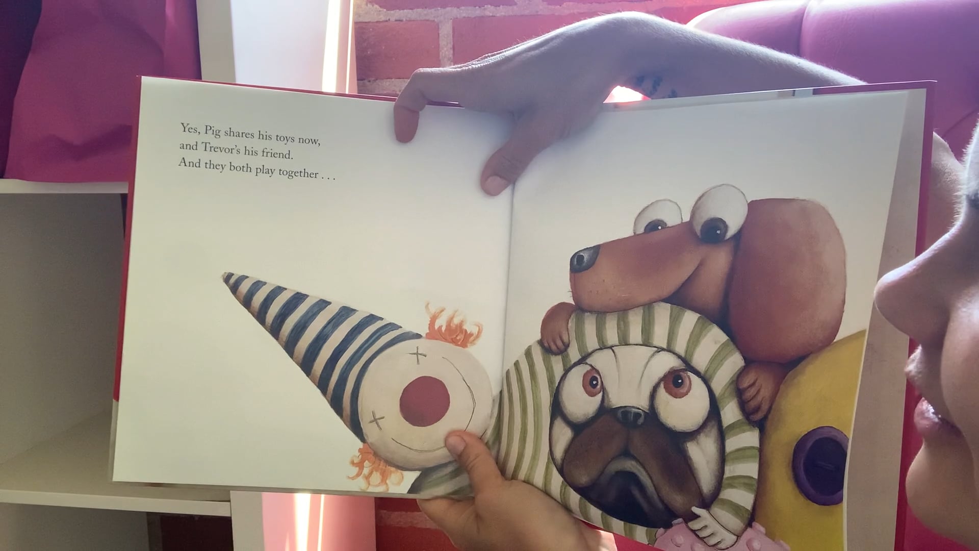 Miss Sophie reads “Pig the Pug”