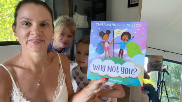 Sophie, Coraline, and Blaise read "Why Not You!"