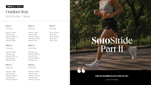 Outdoor Run: 30:20 Min (7 blocks)