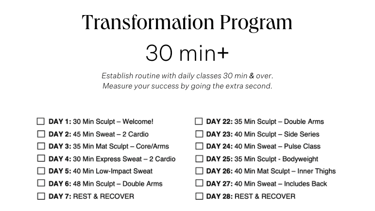 Transformation Program - 30 Min+ PDF
