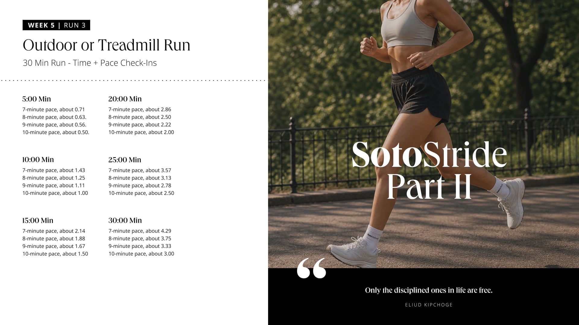 Outdoor or Treadmill 5k Run: 30 Min Run