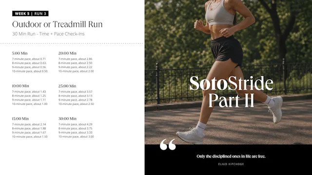 Outdoor or Treadmill 5k Run: 30 Min Run