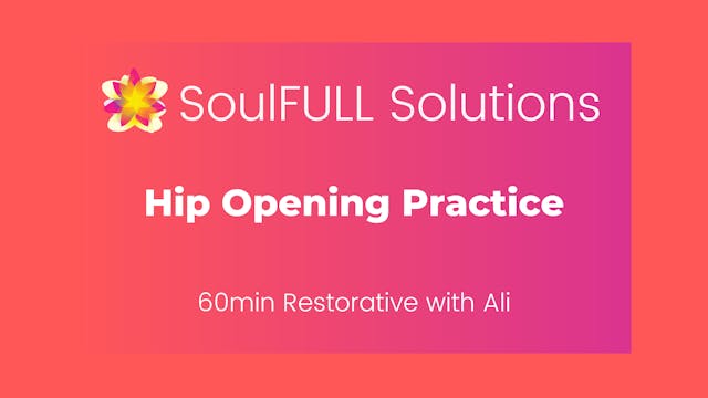 Fri, Oct 9 with Ali - Restorative