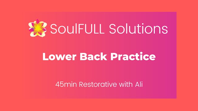 Fri, Oct 2 with Ali - Restorative