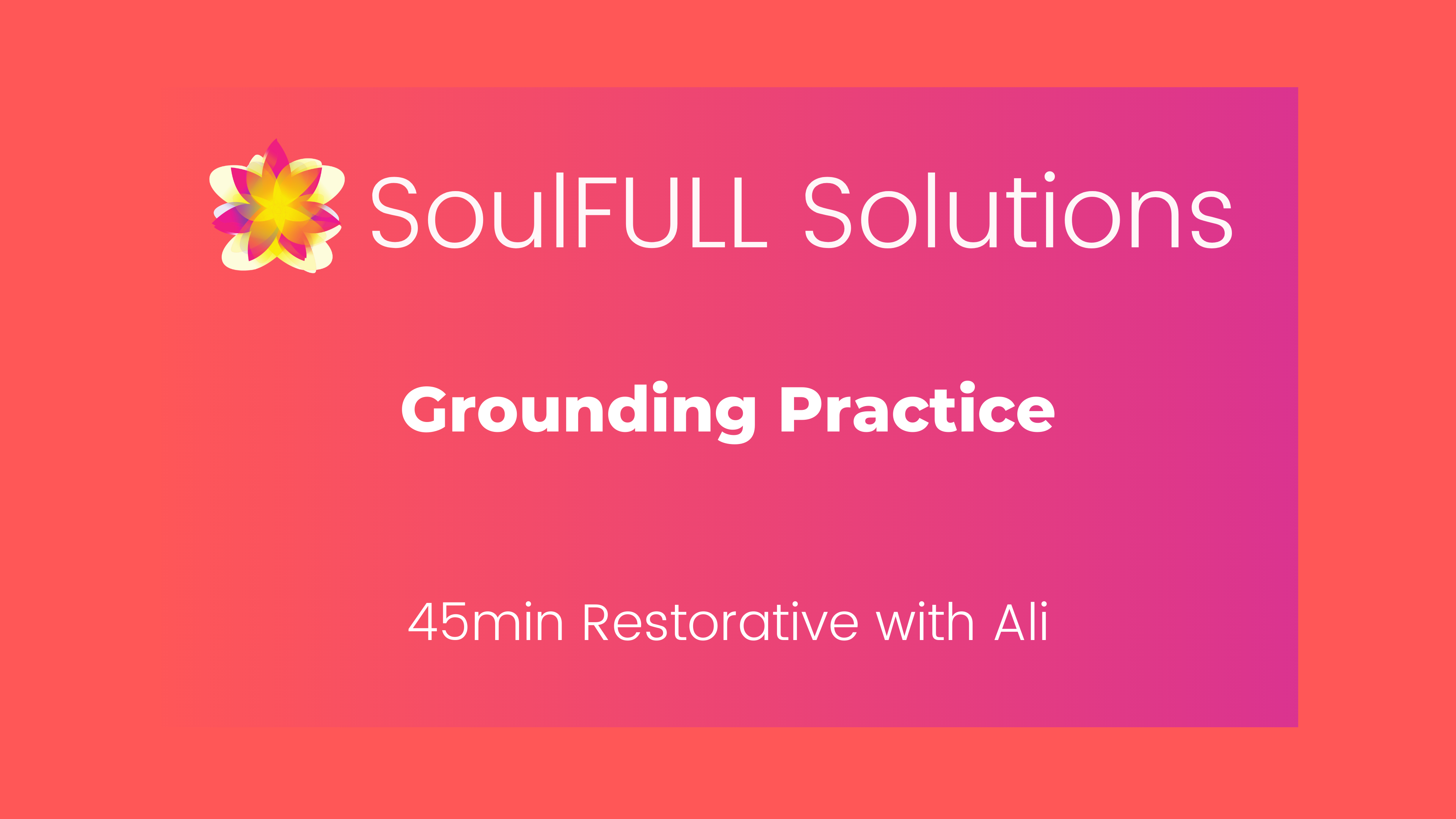 Fri, Sept 18 with Ali - Restorative 