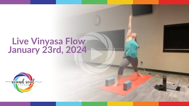 Live Vinyasa Flow January 23rd, 2024