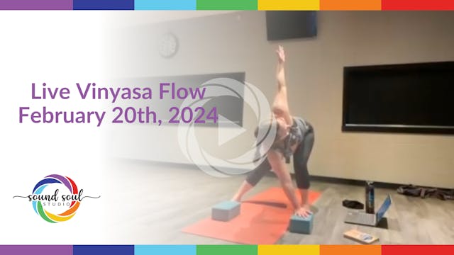 Live Vinyasa Flow February 20th, 2024