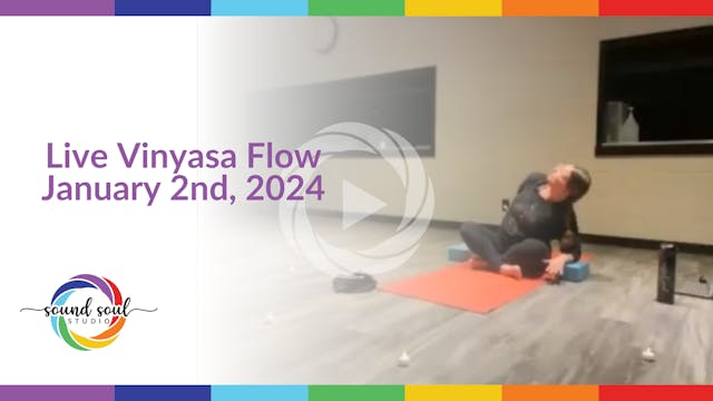 Live Vinyasa Flow January 2nd, 2024