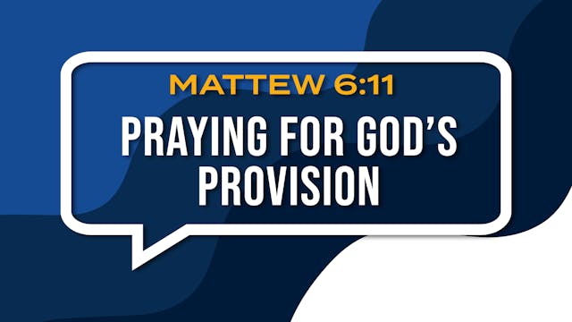 Praying For God's Provision