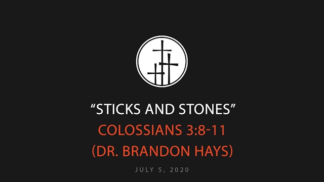 Sticks and Stones // Dr. Brandon Hays