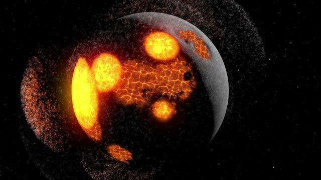 The Moon Battered by Impacts