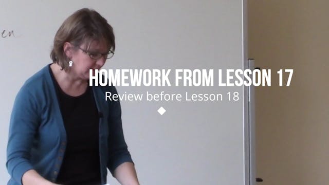 SGSG Level 1 Lesson 18 Homework Review