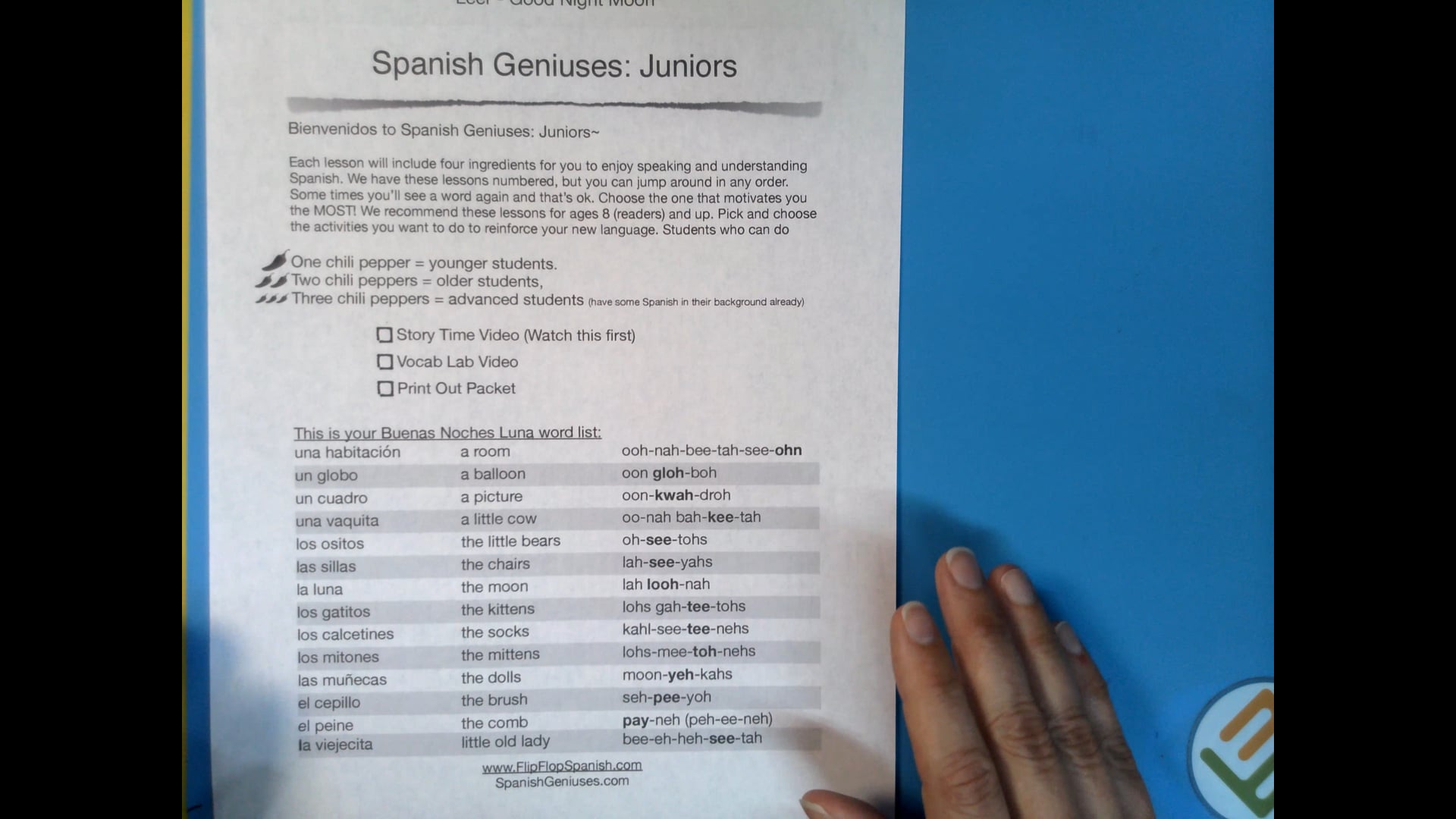 Good Night Moon Vocab Lab