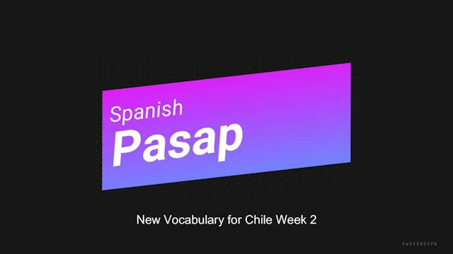 Pasaportes Chile Week 2 New Vocab