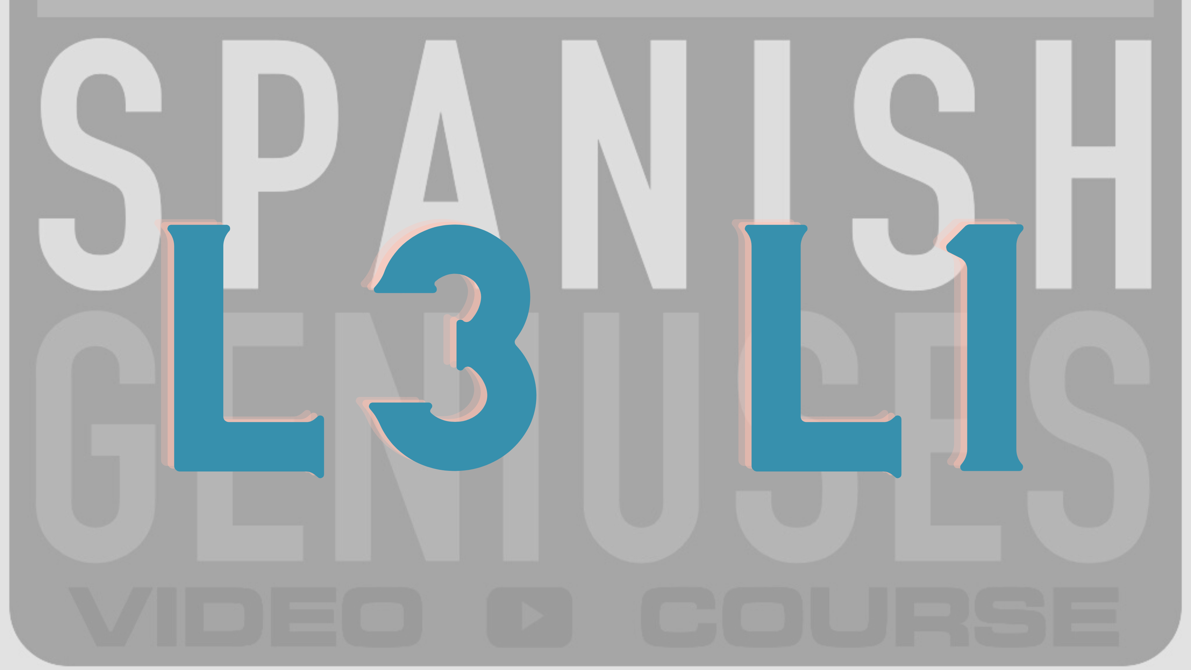 Spanish Geniuses Level 3 Lesson 1: Basic Review