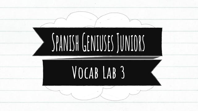SGSG Juniors Lesson 03 Vocab Lab