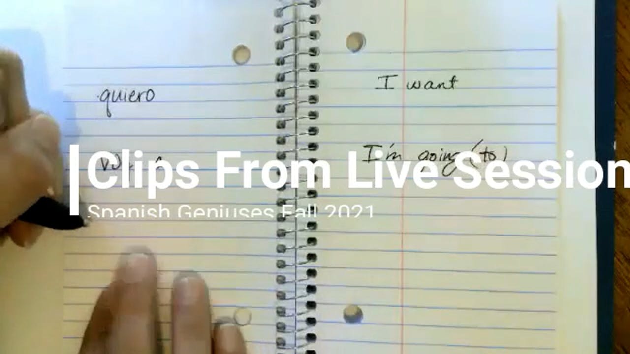 Spanish Geniuses Live Spanish Sessions Clips Spanish Geniuses Video Courses