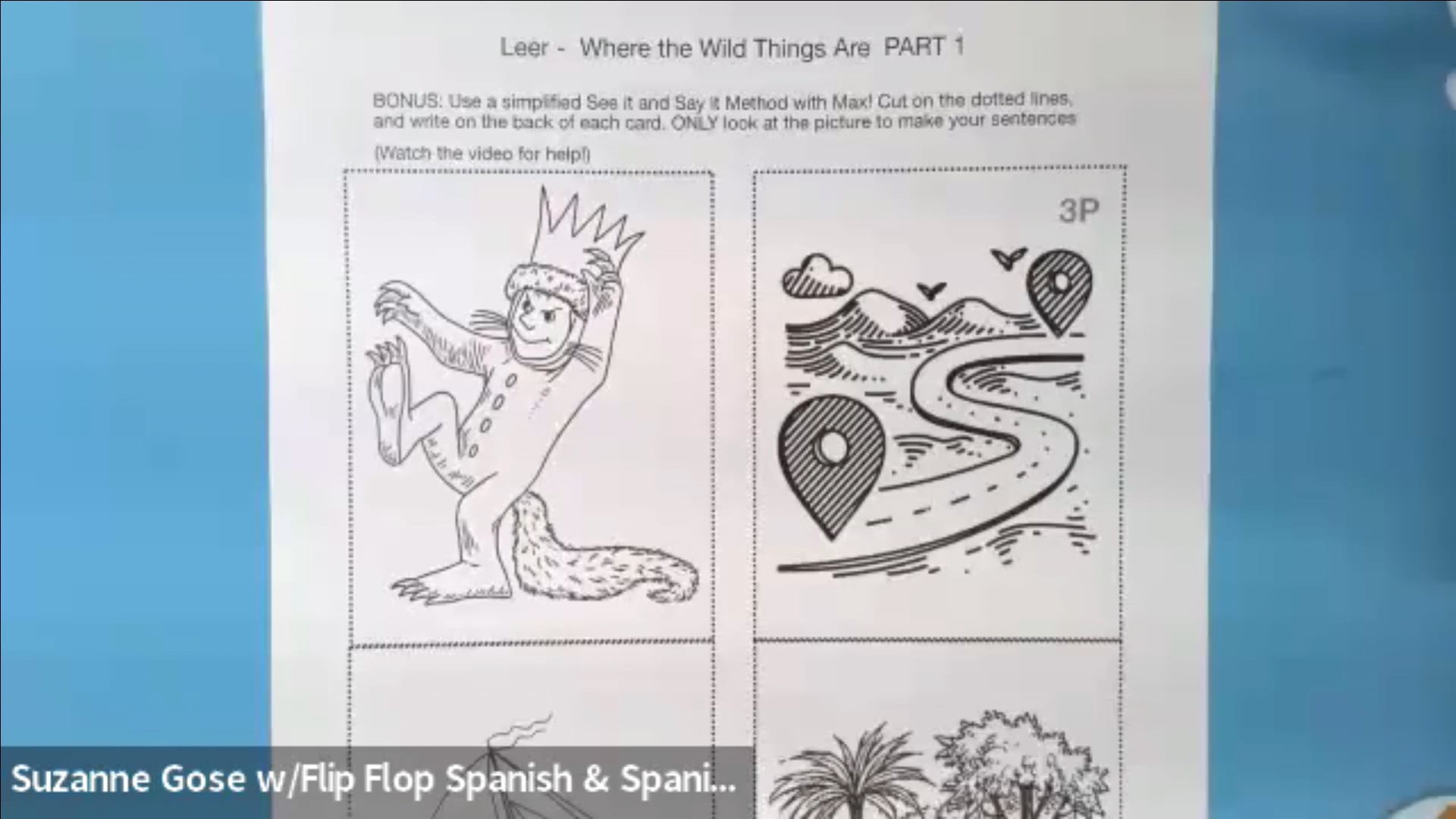 Wild Things Flash Card Lesson