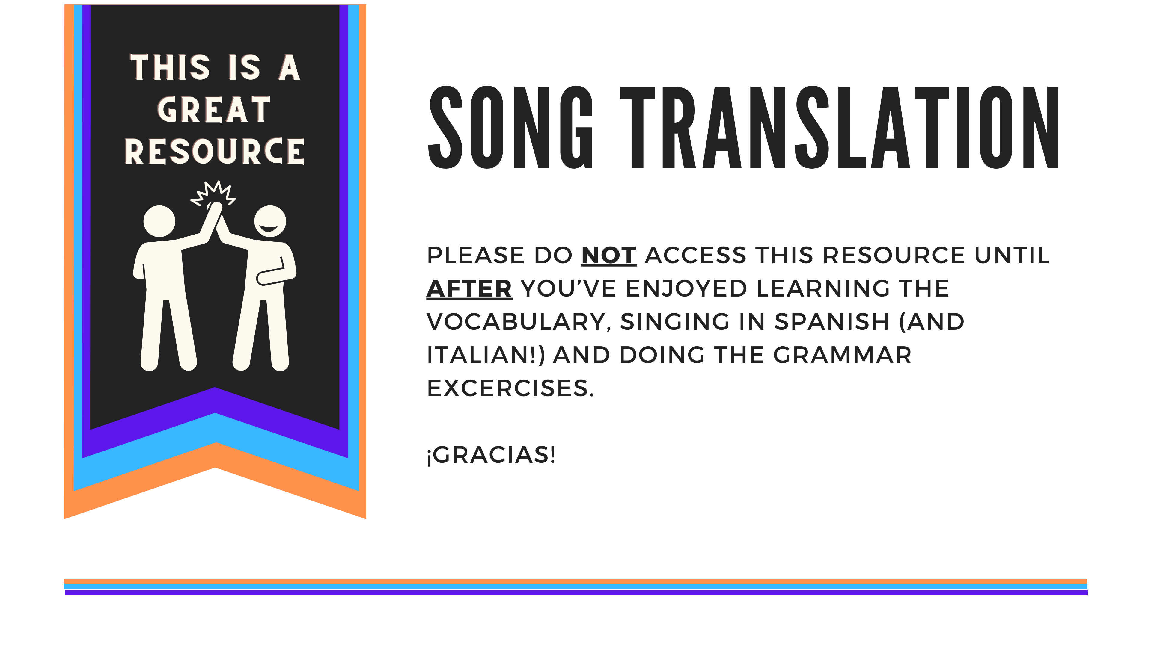 Side by Side Loose Song Translation "Volaré"