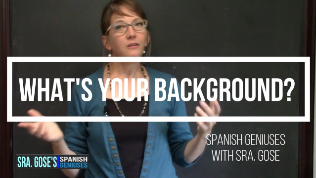 What's your background, Señora Gose?