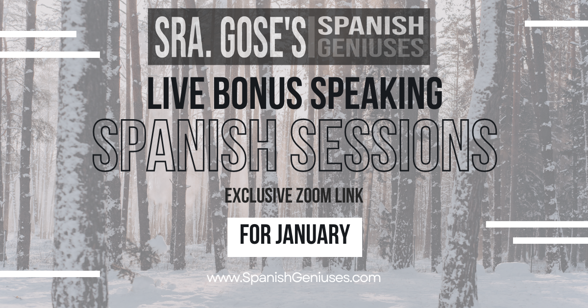 Exclusive Live Spanish Group Practice and Tutoring Links By Month