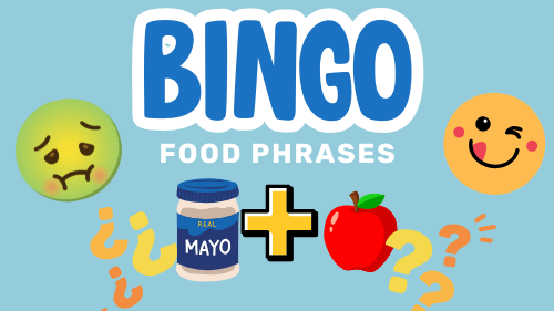 Flip Flop Spanish Food Bingo