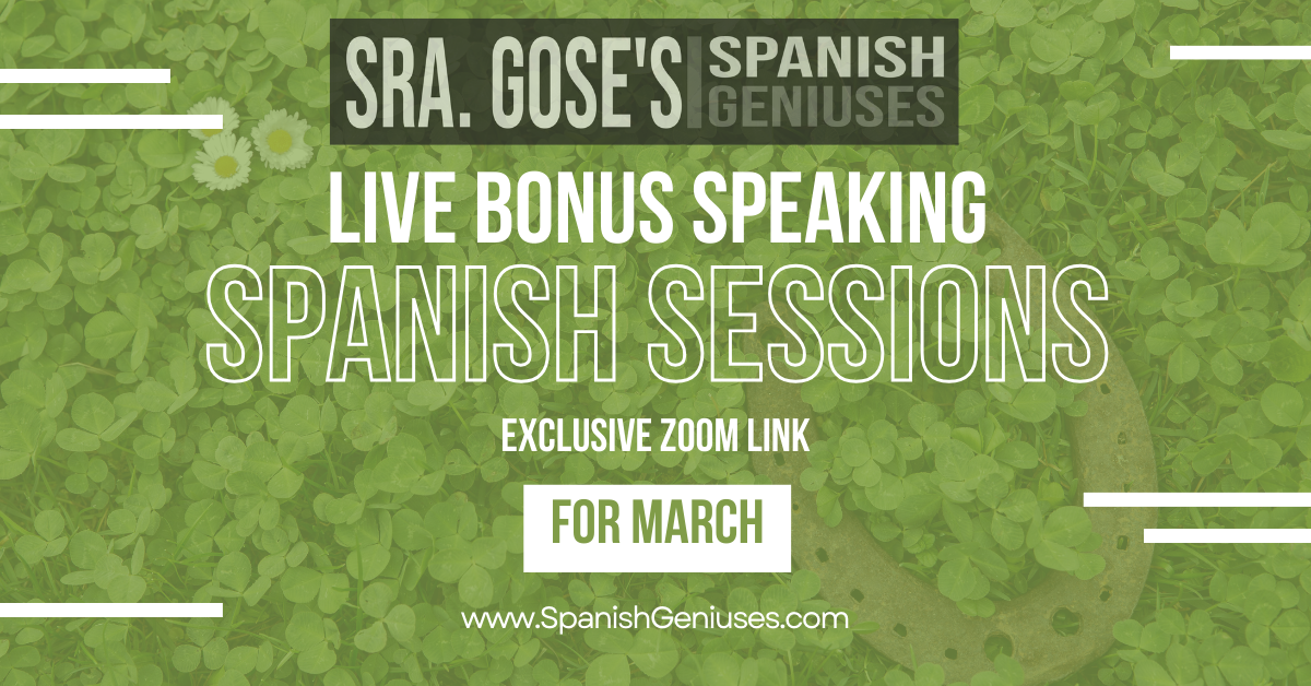 Exclusive Live Spanish Group Practice and Tutoring Links By Month