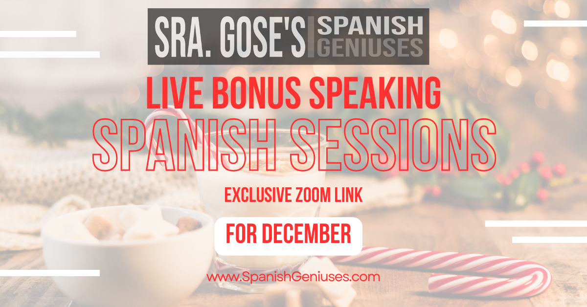 Exclusive Live Spanish Group Practice and Tutoring Links By Month