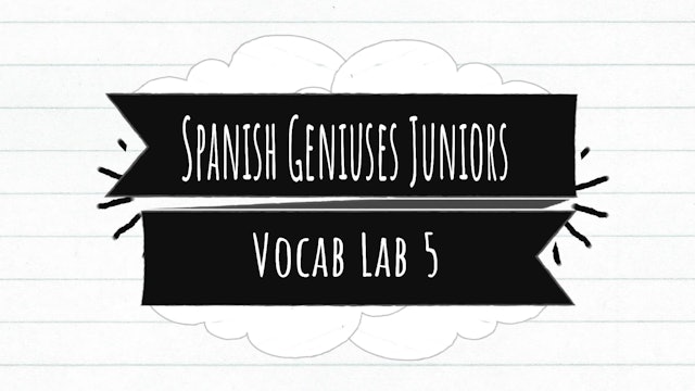 SG Juniors Lesson 5 Vocab Lab Cleaning